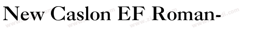 New Caslon EF Roman字体转换